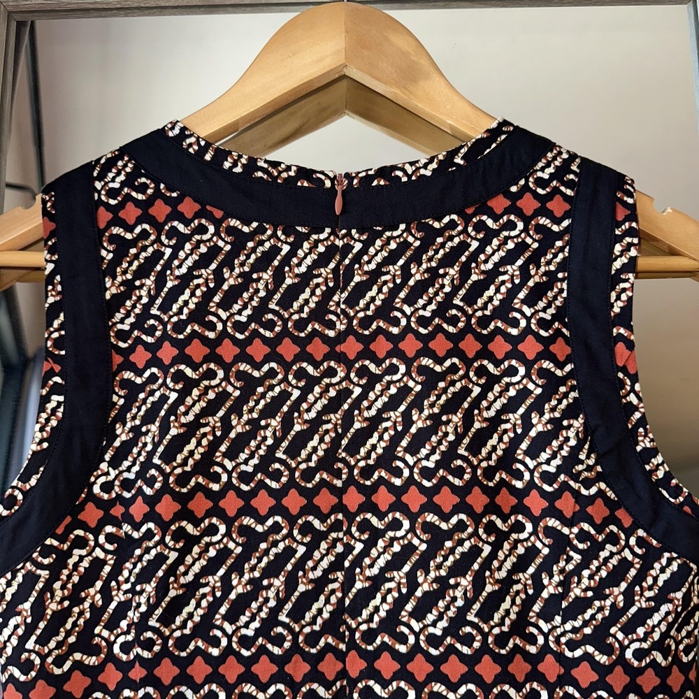 Alice + Olivia Dress Fit & Flare Sleeveless Lined Pattern Cocktail Fall Contrast - Picture 5 of 8